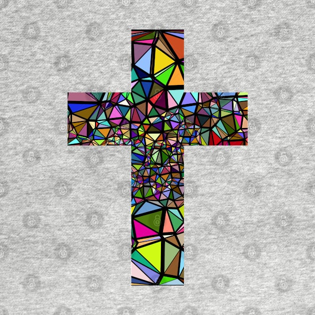 Stained Glass Rainbow Cross by Culturesmith